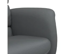 Poltrona*vidaxl Cadeira reclinável com apoio de pés couro artificial Cinzento