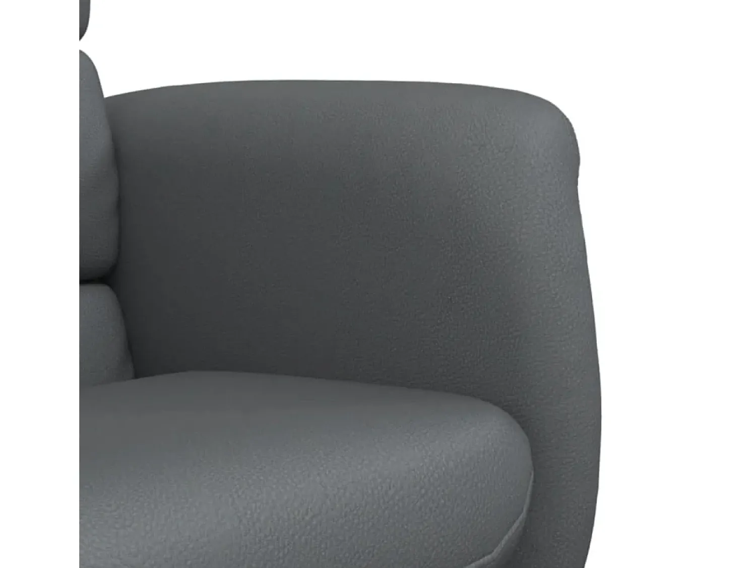 Poltrona*vidaxl Cadeira reclinável com apoio de pés couro artificial Cinzento