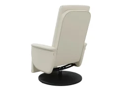 vidaxl Cadeira reclinável com apoio de pés couro artificial cor Creme