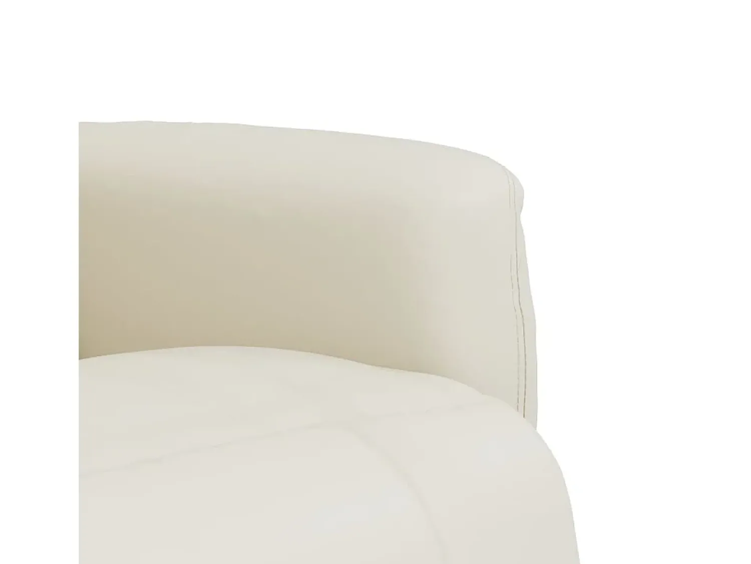 vidaxl Cadeira reclinável com apoio de pés couro artificial cor Creme