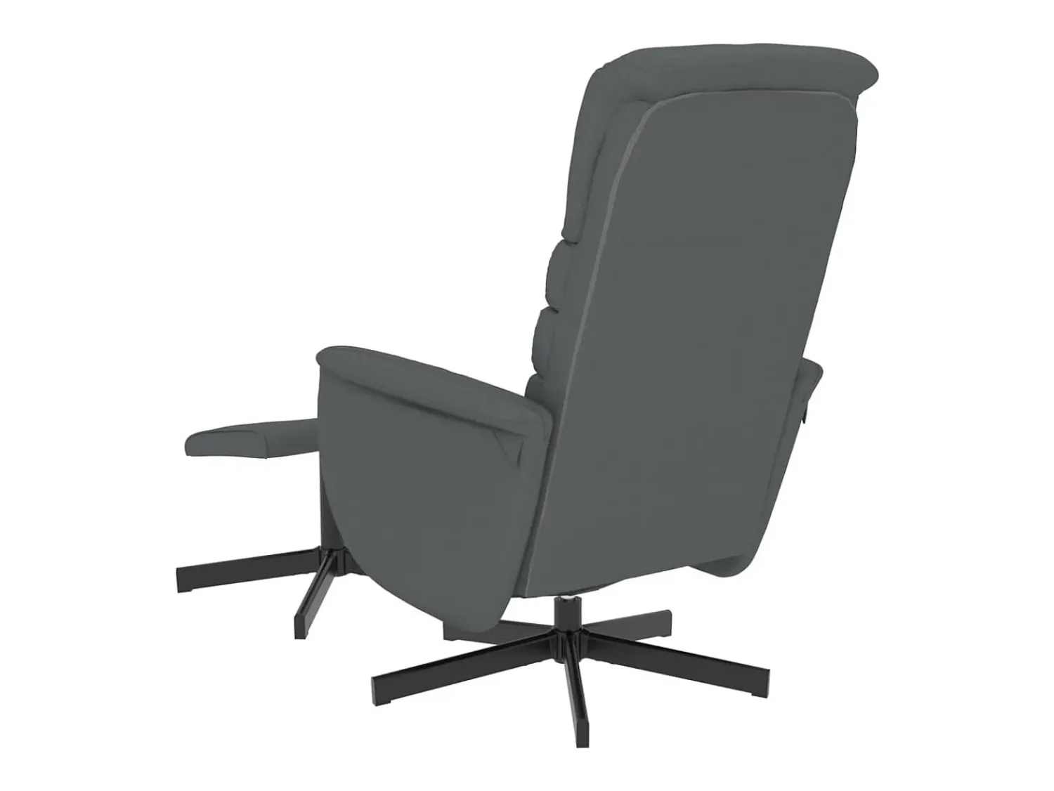 Poltrona*vidaxl Cadeira reclinável com apoio de pés couro artificial Cinzento