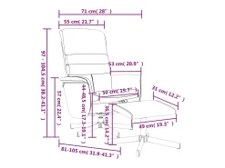 Poltrona*vidaxl Cadeira reclinável com apoio de pés couro artificial Cinzento