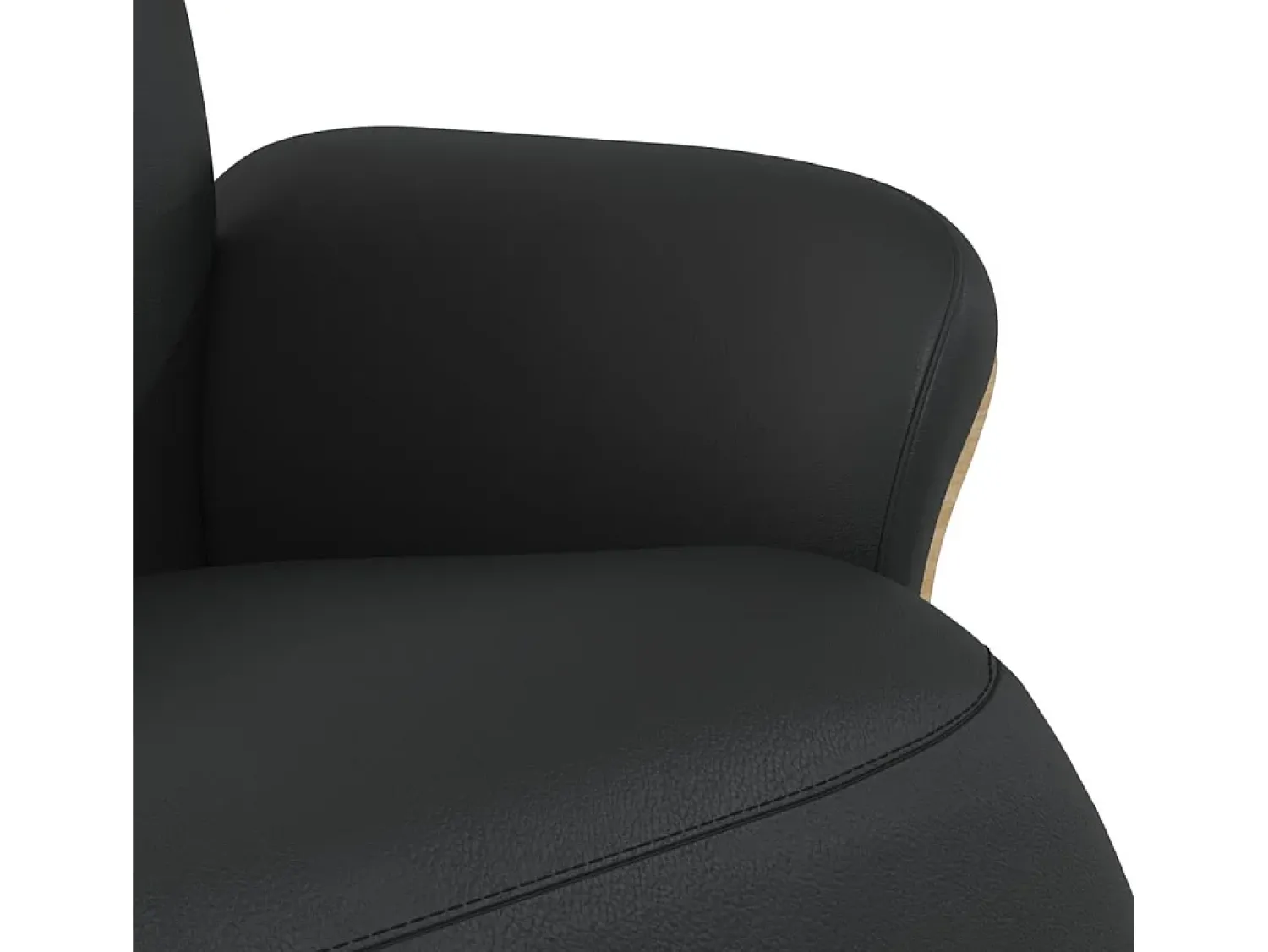 vidaxl Cadeira reclinável com apoio de pés couro artificial^ Poltrona