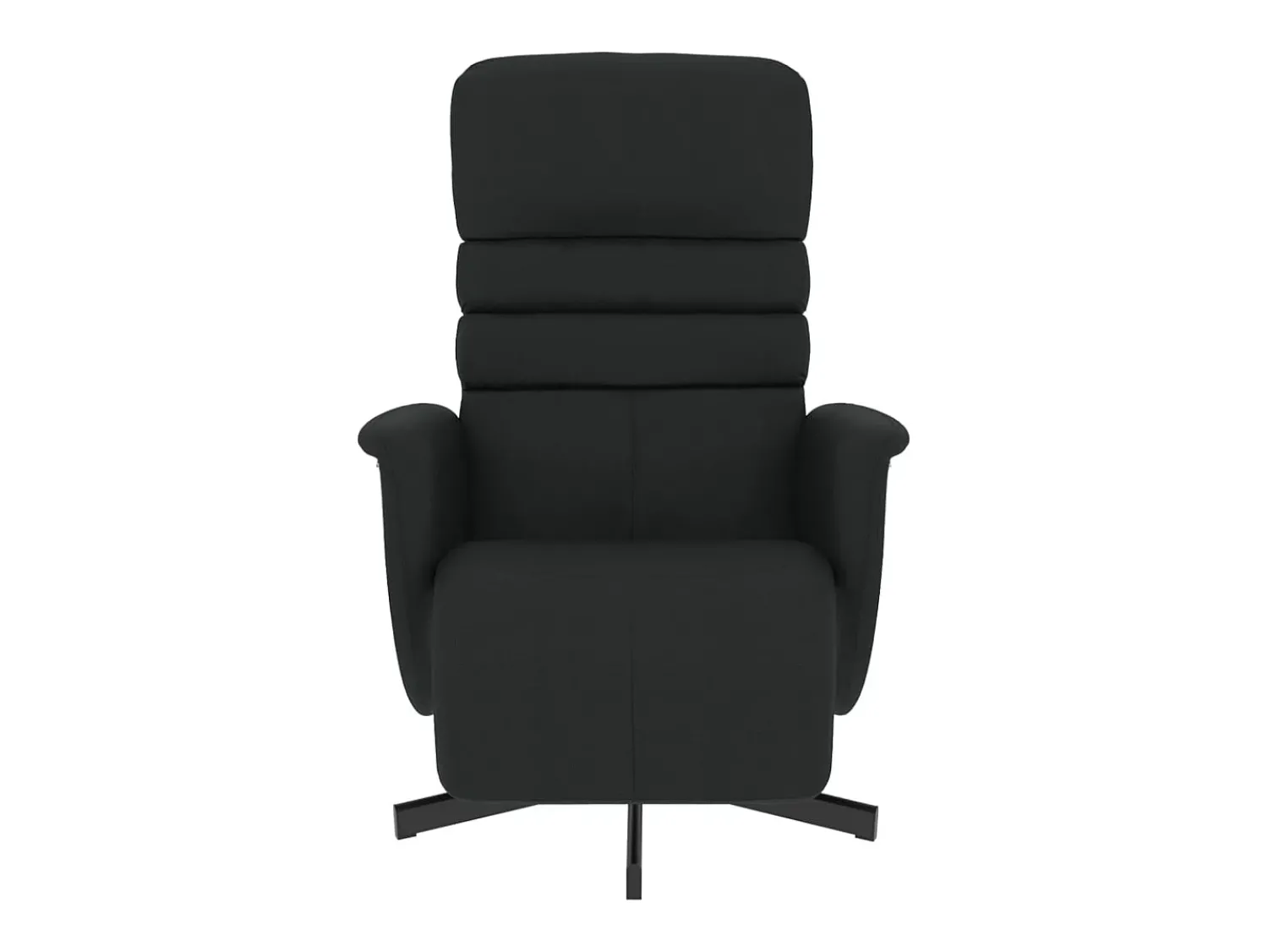 Poltrona* Cadeira reclinável com apoio de pés couro artificial PT822590 Preto