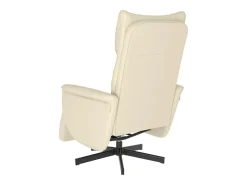 Outlet vidaxl Cadeira reclinável com apoio de pés couro artificial cor Creme