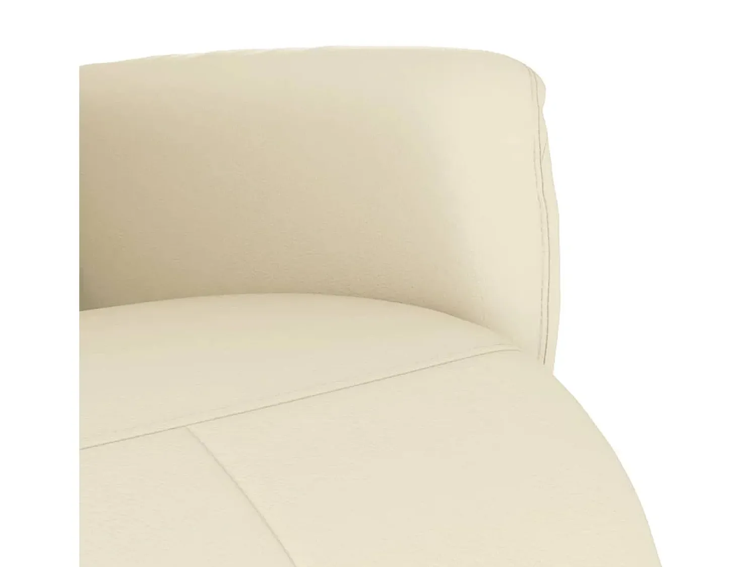 Outlet vidaxl Cadeira reclinável com apoio de pés couro artificial cor Creme