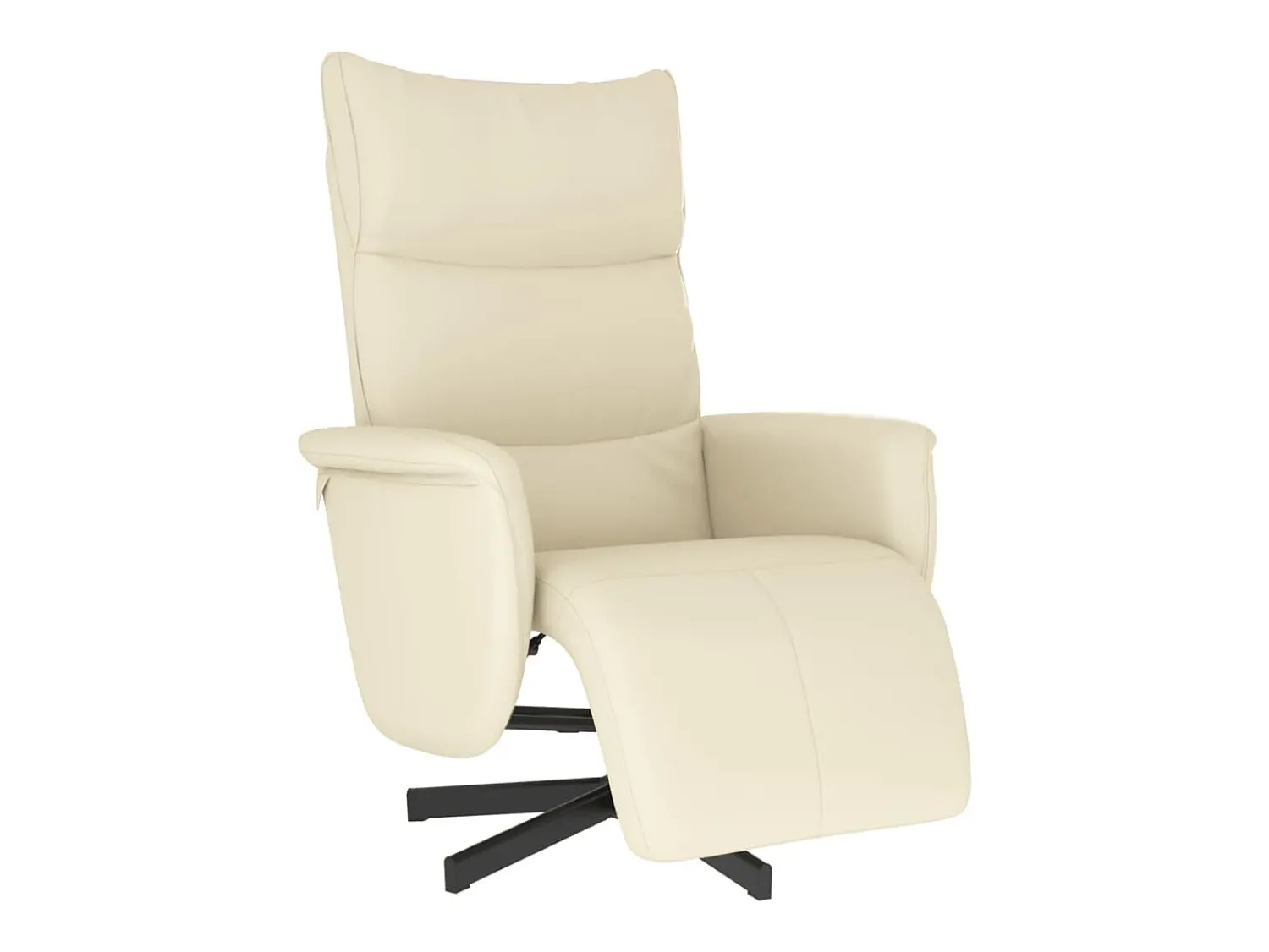 Outlet vidaxl Cadeira reclinável com apoio de pés couro artificial cor Creme