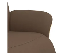 Poltrona*vidaxl Cadeira reclinável com apoio de pés tecido Castanho