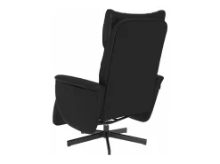 Poltrona| Cadeira reclinável com apoio de pés couro artificial PT642636 Preto