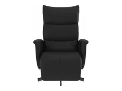 Poltrona| Cadeira reclinável com apoio de pés couro artificial PT642636 Preto