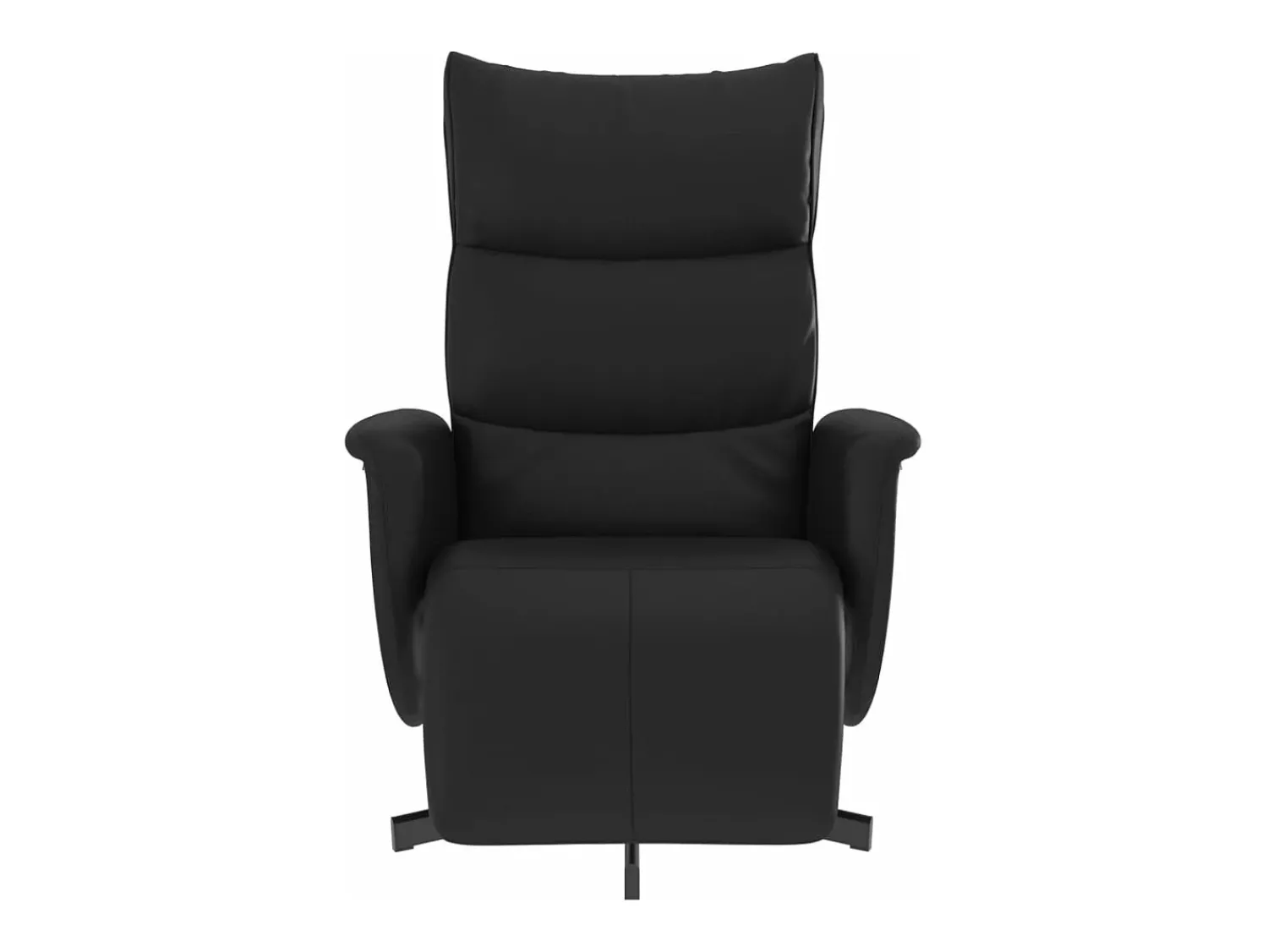 Poltrona| Cadeira reclinável com apoio de pés couro artificial PT642636 Preto