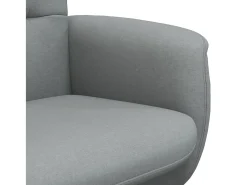 Poltrona|vidaxl Cadeira reclinável com banco p/ pés tecido -claro Cinzento