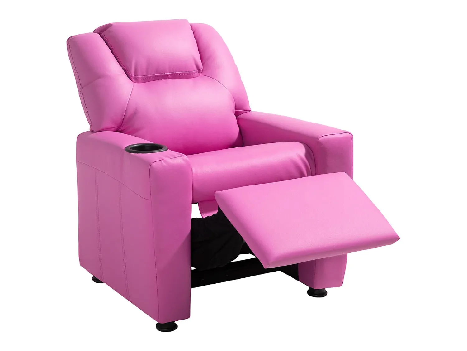 Cadeira Reclinável SucceBuy para Crianças, Cadeira Relaxante Ergonómica, com Porta-Copos e Bolsos, Encosto Ajustável de 101° a 121°, para Quartos Infantis,^ Poltrona