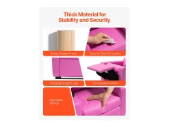 Cadeira Reclinável SucceBuy para Crianças, Cadeira Relaxante Ergonómica, com Porta-Copos e Bolsos, Encosto Ajustável de 101° a 121°, para Quartos Infantis,^ Poltrona