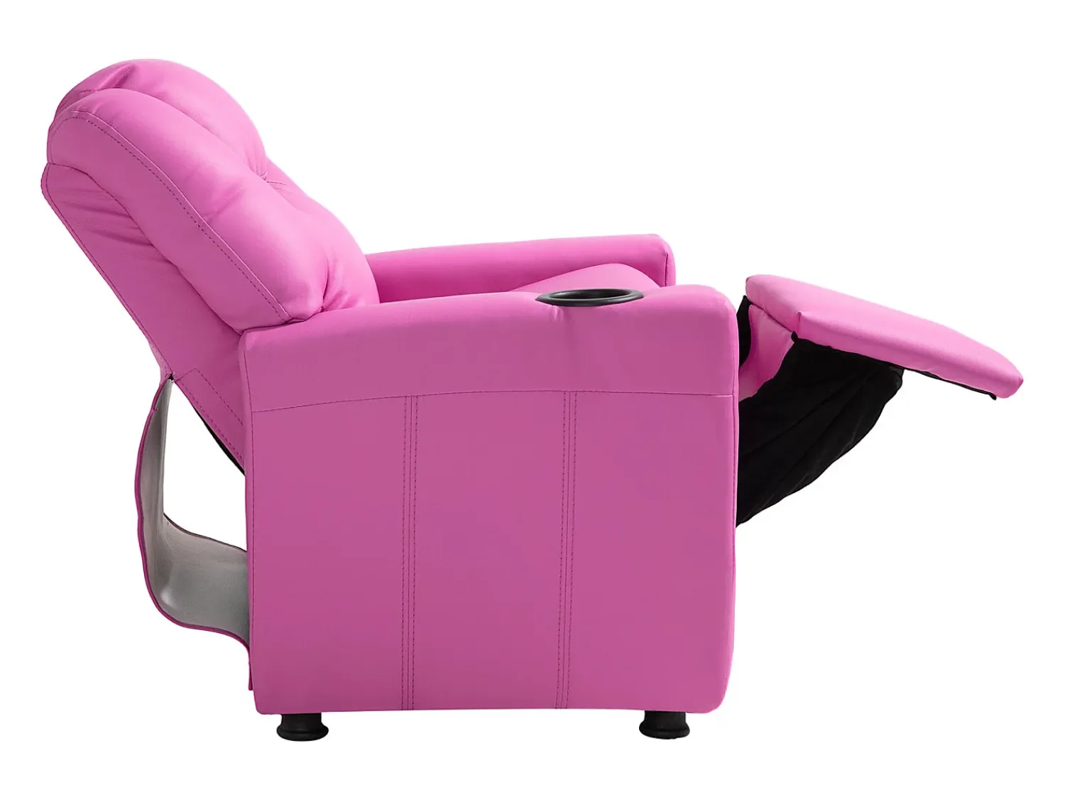 Cadeira Reclinável SucceBuy para Crianças, Cadeira Relaxante Ergonómica, com Porta-Copos e Bolsos, Encosto Ajustável de 101° a 121°, para Quartos Infantis,^ Poltrona