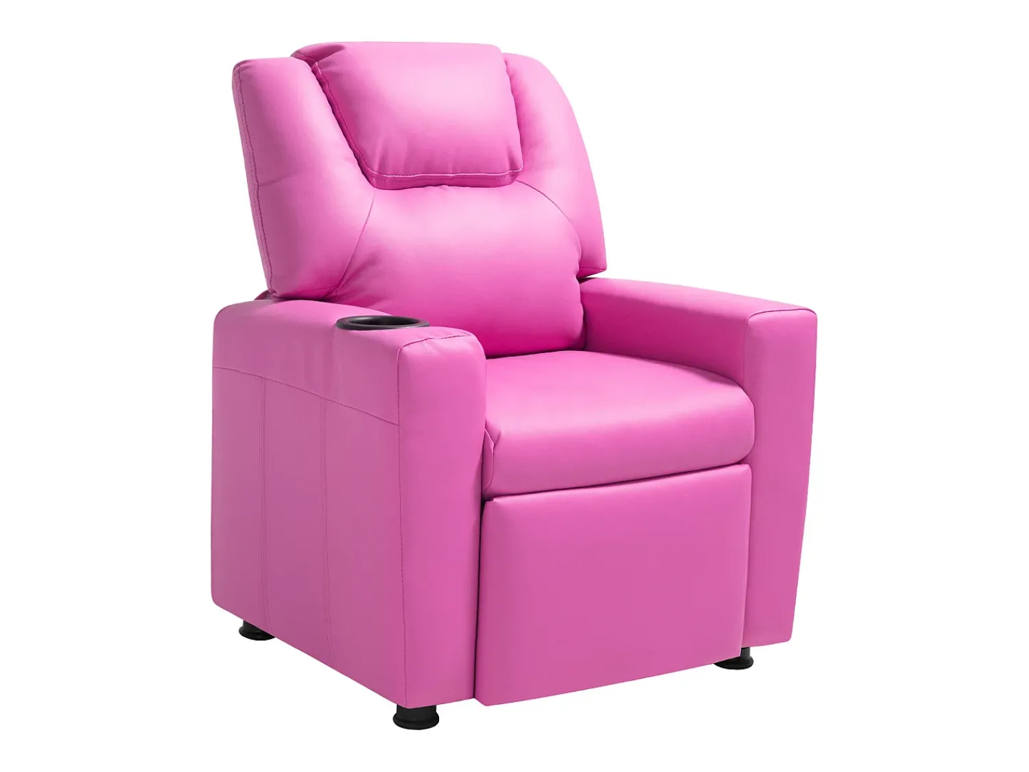 Cadeira Reclinável SucceBuy para Crianças, Cadeira Relaxante Ergonómica, com Porta-Copos e Bolsos, Encosto Ajustável de 101° a 121°, para Quartos Infantis,^ Poltrona
