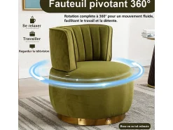 DripeX Cadeira Redonda Blataforma em Tecido de Loop Green Green - Backrest ergonômico - MAX 150KG - 62,5X62X69.5CM^ Poltrona