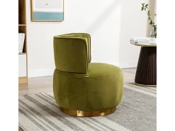 DripeX Cadeira Redonda Blataforma em Tecido de Loop Green Green - Backrest ergonômico - MAX 150KG - 62,5X62X69.5CM^ Poltrona