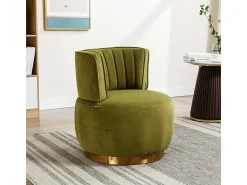 DripeX Cadeira Redonda Blataforma em Tecido de Loop Green Green - Backrest ergonômico - MAX 150KG - 62,5X62X69.5CM^ Poltrona