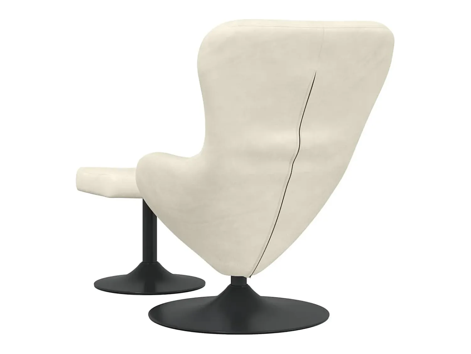 Poltrona| Cadeira Relax | Cadeira com Puff 63x73x90 cm Veludo SHL93542 Creme