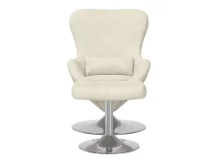 Poltrona| Cadeira Relax | Cadeira com Puff 63x73x90 cm Veludo SHL93542 Creme