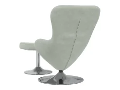 Poltrona* Cadeira Relax | Cadeira com Puff Cinzento-claro 63x73x90 cm Veludo SHL26587 Cinzento claro