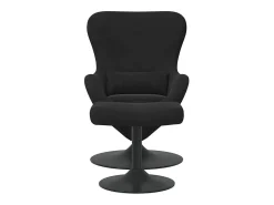 Poltrona* Cadeira Relax | Cadeira com Puff 63x73x90 cm Veludo SHL126774 Preto