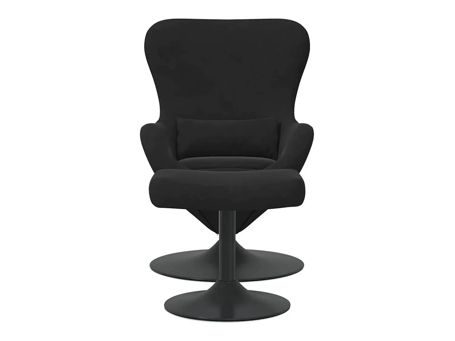 Poltrona* Cadeira Relax | Cadeira com Puff 63x73x90 cm Veludo SHL126774 Preto