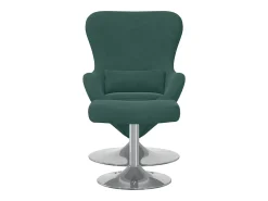 Discount Cadeira Relax | Cadeira com Puff Verde-escuro 63x73x90 cm Veludo SHL228903 Verde pinho