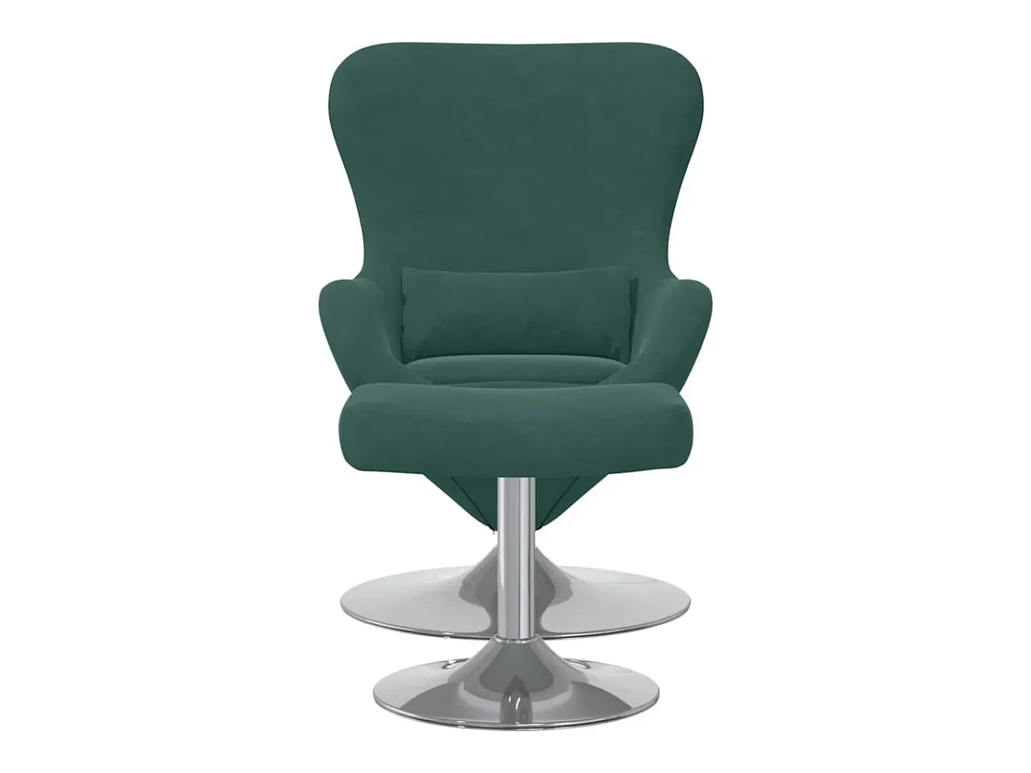 Discount Cadeira Relax | Cadeira com Puff Verde-escuro 63x73x90 cm Veludo SHL228903 Verde pinho