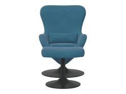 Poltrona* Cadeira Relax | Cadeira com Puff 63x73x90 cm Veludo SHL553442 Azul