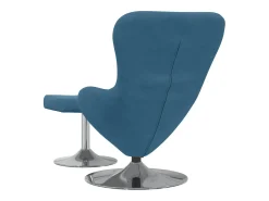 Poltrona* Cadeira Relax | Cadeira com Puff 63x73x90 cm Veludo SHL553442 Azul