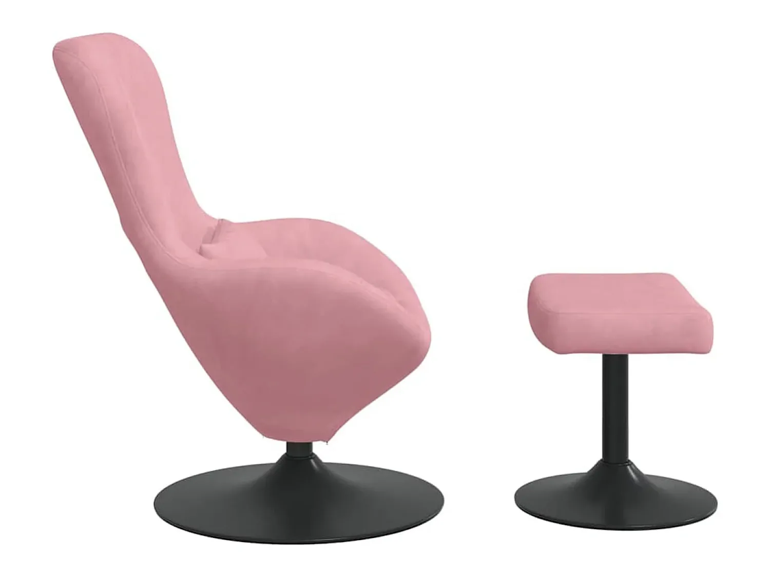 Cadeira Relax | Cadeira com Puff 63x73x90 cm Veludo SHL297162^ Poltrona