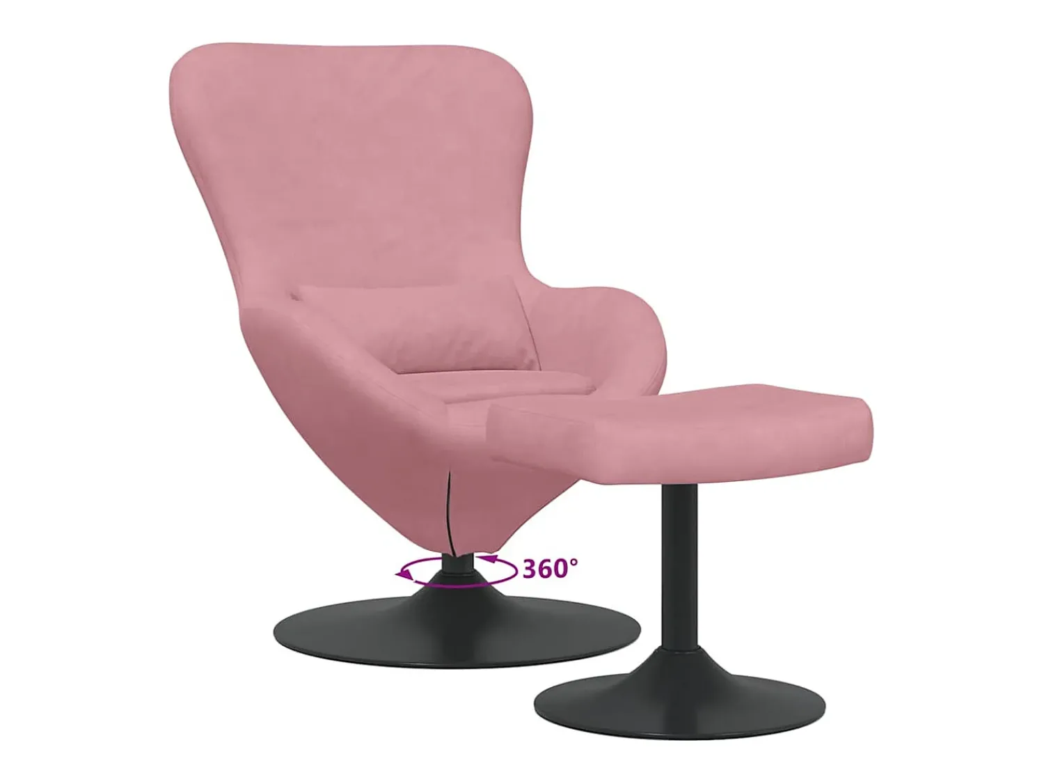 Cadeira Relax | Cadeira com Puff 63x73x90 cm Veludo SHL297162^ Poltrona
