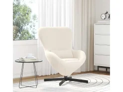 Cadeira Relax | Cadeira ovo 63x73x90 cm Tecido Curly Semelhante à Lã SHL427673^ Poltrona