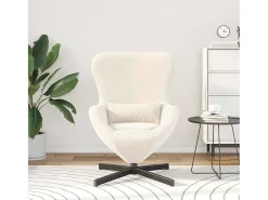 Cadeira Relax | Cadeira ovo 63x73x90 cm Tecido Curly Semelhante à Lã SHL427673^ Poltrona