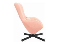 Poltrona| Cadeira Relax | Cadeira ovo 63x73x90 cm Tecido Curly Semelhante à Lã SHL500482 Rosa