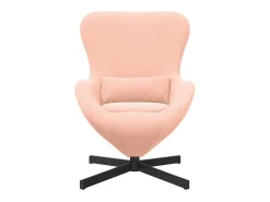 Poltrona| Cadeira Relax | Cadeira ovo 63x73x90 cm Tecido Curly Semelhante à Lã SHL500482 Rosa