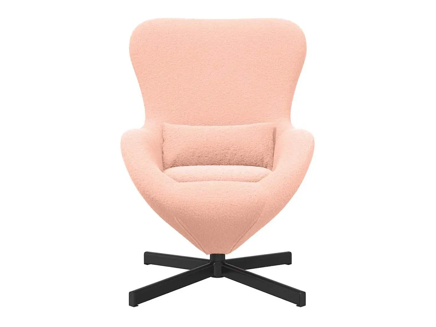 Poltrona| Cadeira Relax | Cadeira ovo 63x73x90 cm Tecido Curly Semelhante à Lã SHL500482 Rosa