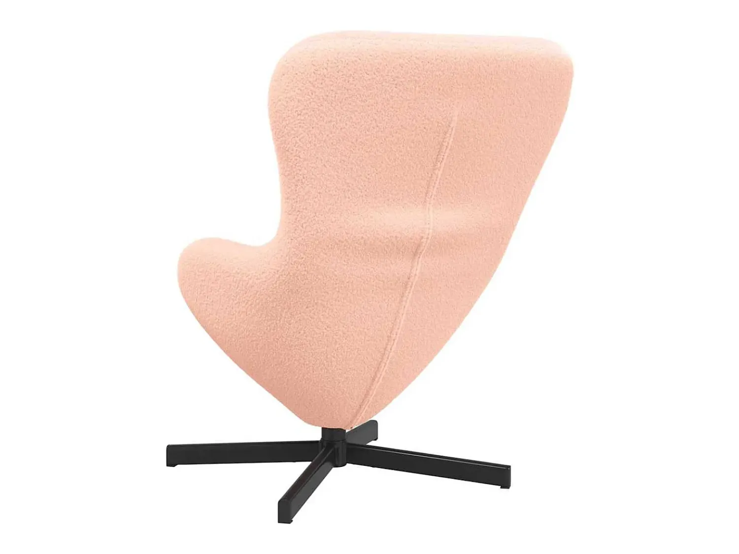 Poltrona| Cadeira Relax | Cadeira ovo 63x73x90 cm Tecido Curly Semelhante à Lã SHL500482 Rosa