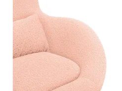 Poltrona| Cadeira Relax | Cadeira ovo 63x73x90 cm Tecido Curly Semelhante à Lã SHL500482 Rosa