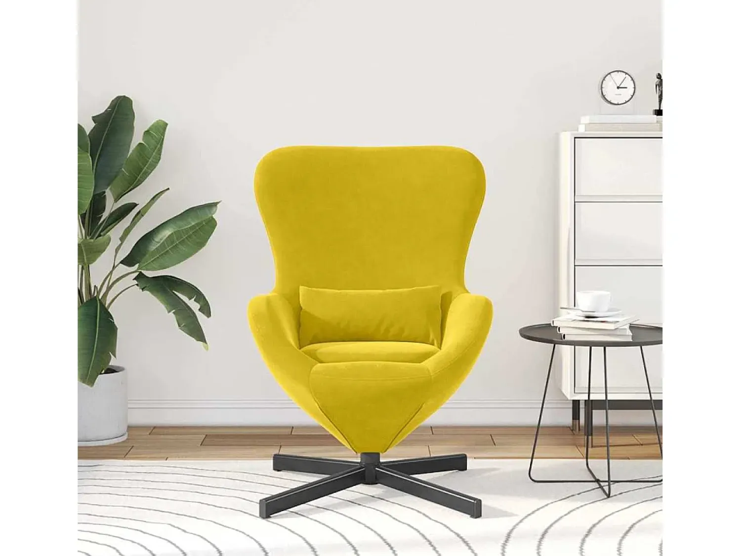 Poltrona| Cadeira Relax | Cadeira ovo 63x73x90 cm Veludo SHL946902 Amarelo