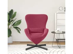 Online Cadeira Relax | Cadeira ovo tinto 63x73x90 cm Veludo SHL948976 Vermelho