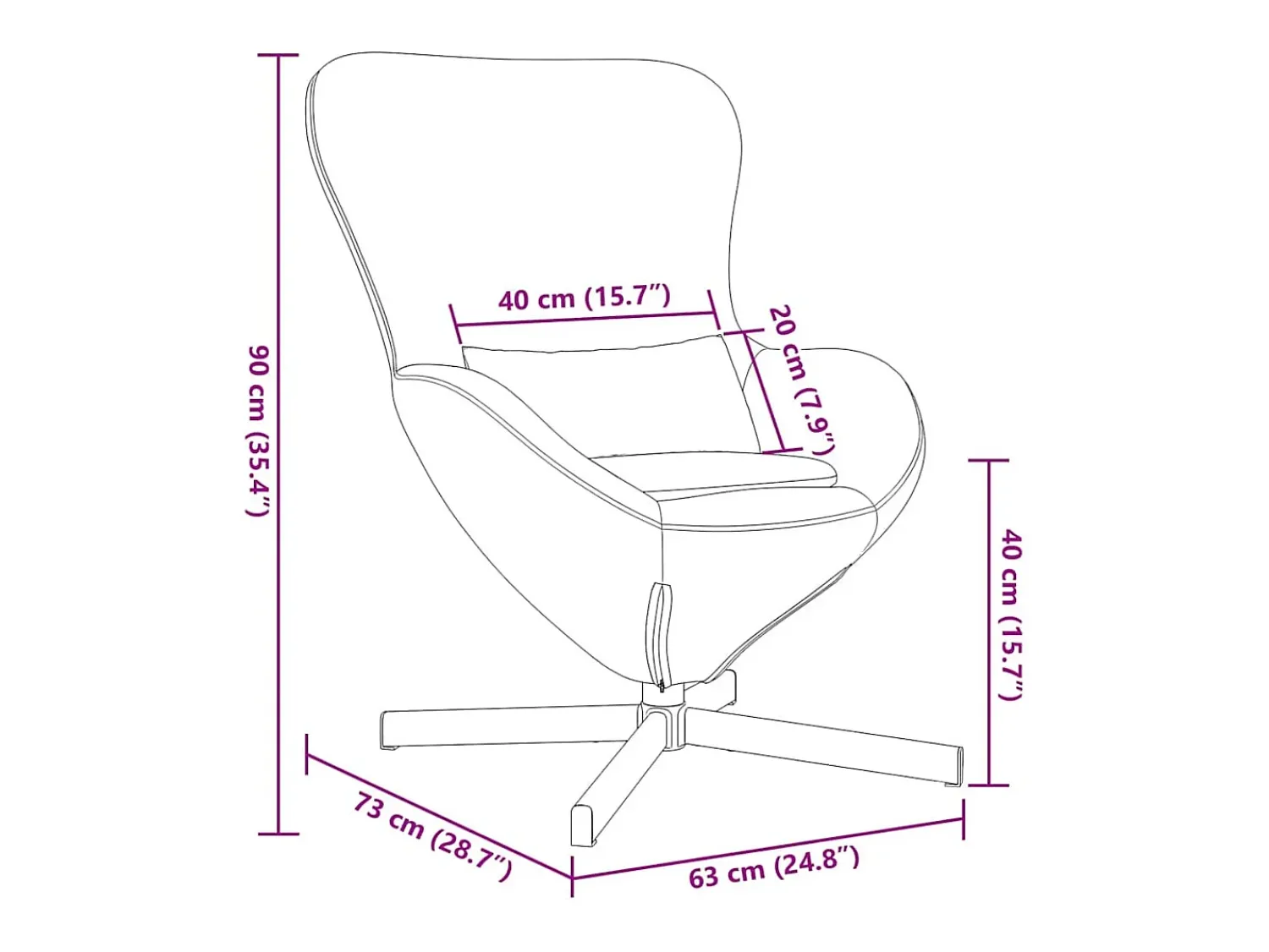 Online Cadeira Relax | Cadeira ovo tinto 63x73x90 cm Veludo SHL948976 Vermelho