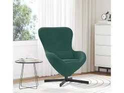 Poltrona* Cadeira Relax | Cadeira ovo Verde-escuro 63x73x90 cm Veludo SHL270031 Verde pinho