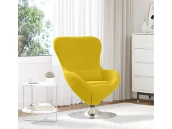 Poltrona| Cadeira Relax | Cadeira ovo 63x73x90 cm Veludo SHL165552 Amarelo