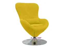 Poltrona| Cadeira Relax | Cadeira ovo 63x73x90 cm Veludo SHL165552 Amarelo