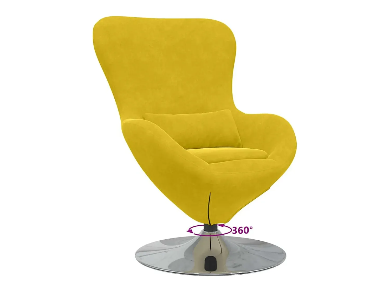 Poltrona| Cadeira Relax | Cadeira ovo 63x73x90 cm Veludo SHL165552 Amarelo