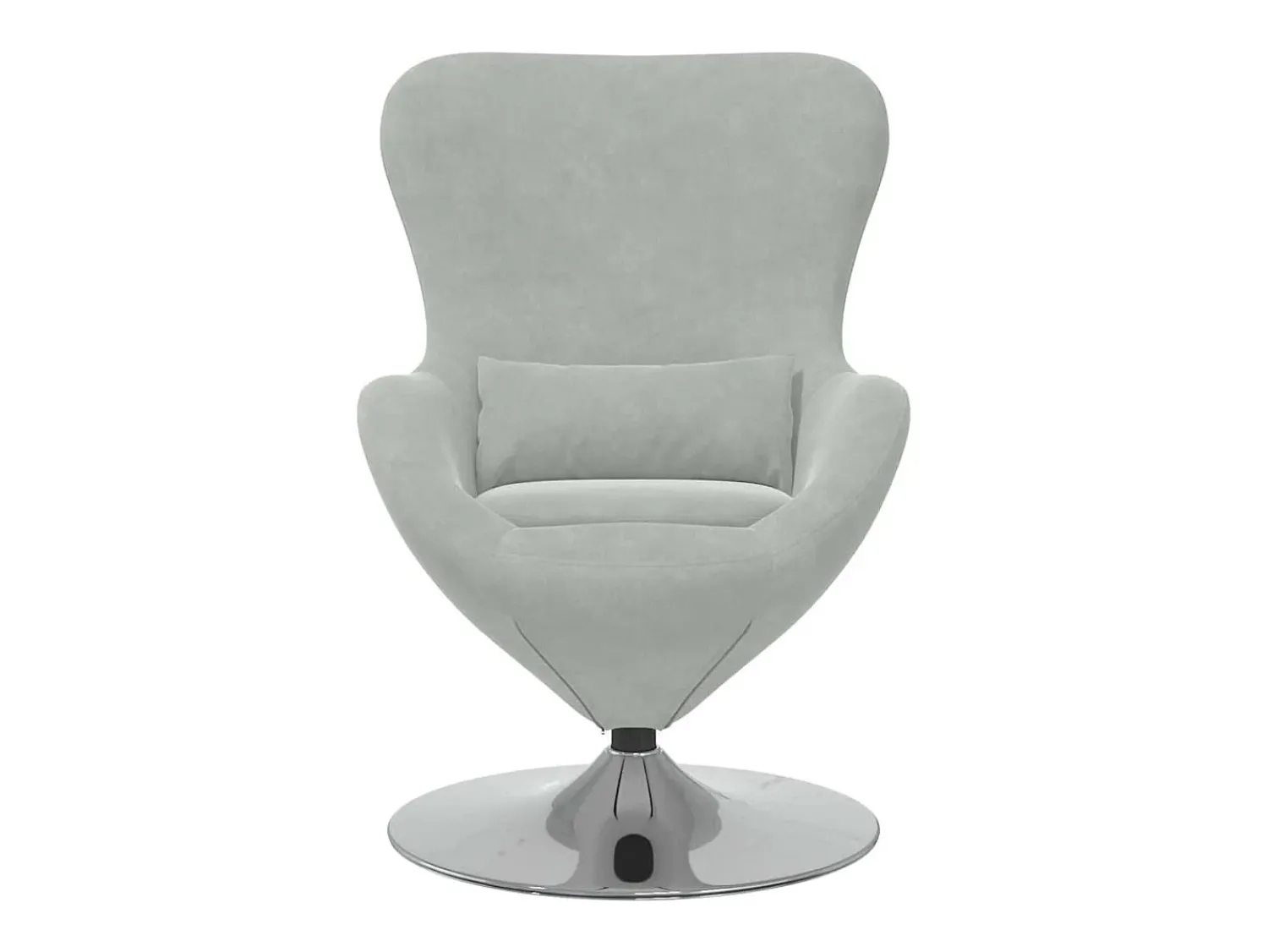 Poltrona* Cadeira Relax | Cadeira ovo Cinzento-claro 63x73x90 cm Veludo SHL615281 Cinzento claro