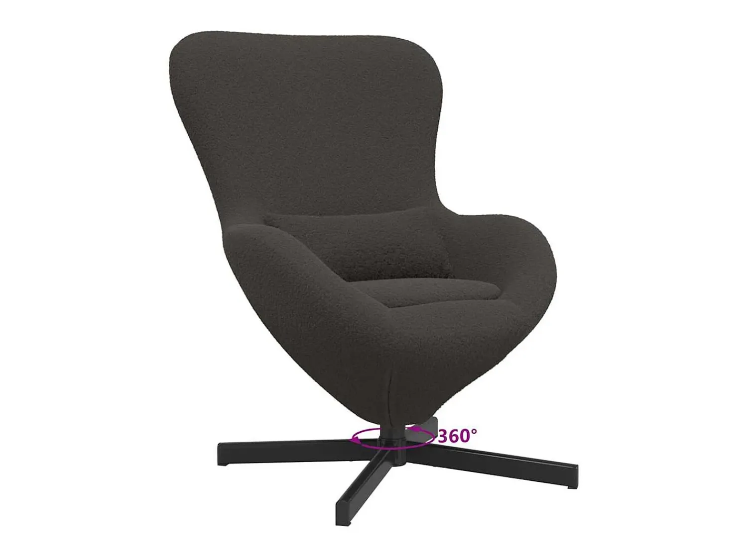 Cadeira Relax | Cadeira ovo escuro 63x73x90 cm SHL876890^ Poltrona
